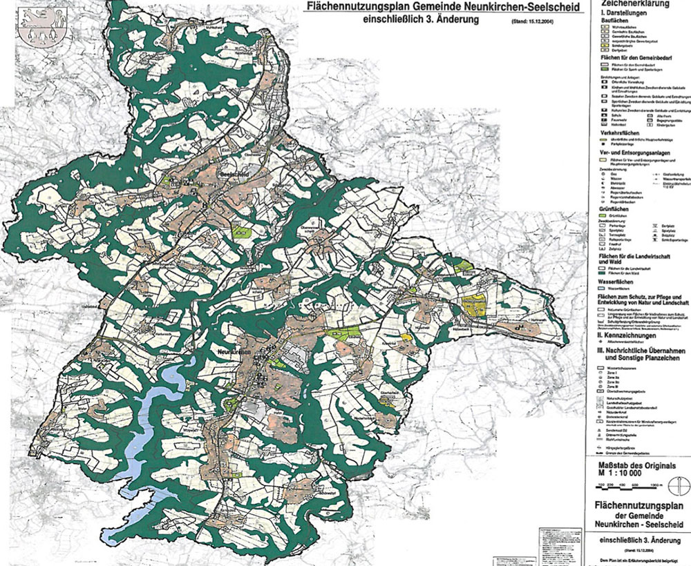 The preparatory land-use plan for the rural Neuenkirchen-Seelscheid district