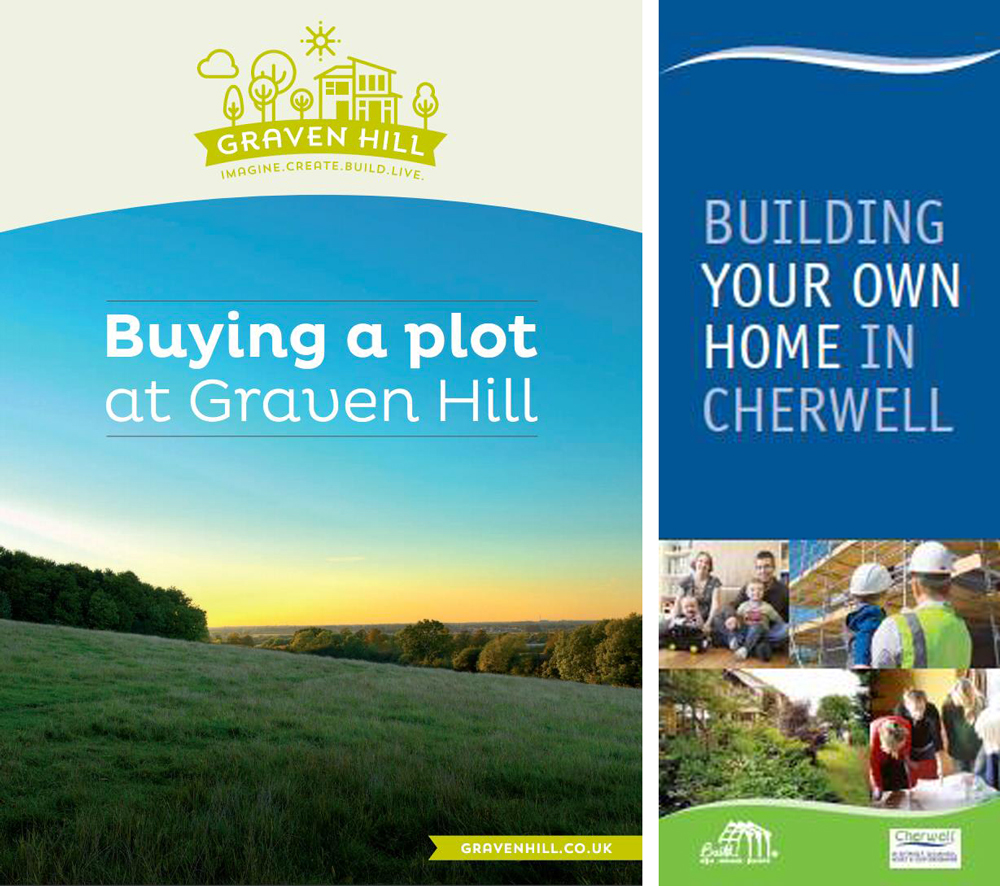 (left) The development company has prepared a guide for prospective purchasers that explains the sales process; and (right) one of the council’s earlier leaflets, prepared to promote its Build! Initiative 